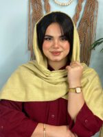 شال موهر تک رنگ ضخیم مادام بلا