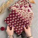 شال مخمل زنانه پاییزه گلدار شال مادام بلا