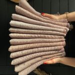 شال طرحدار نخی پلیسه شال و روسری مادام بلا