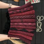 شال پاییزه زرشکی میکس مادام بلا رشت