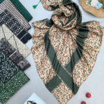 روسری مخمل طرحدار زنانه مادام بلا