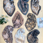 مینی اسکارف نخی طرحدار میکس