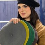 کلاه بافت ریز تک رنگ مادام بلا رشت