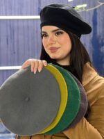 کلاه بافت ریز تک رنگ مادام بلا رشت