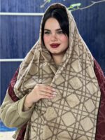 شال طرحدار مارک زرشکی مادام بلا رشت