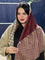 شال طرحدار مارک زرشکی مادام بلا رشت