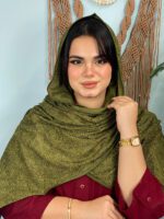 شال بافت تک رنگ شال و روسری مادام بلا