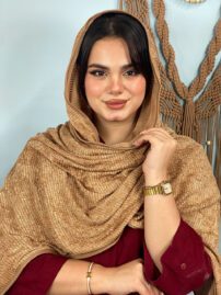 شال بافت تک رنگ شال و روسری مادام بلا