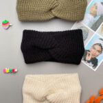 هدبافت دخترانه تک رنگ مدل گره ای