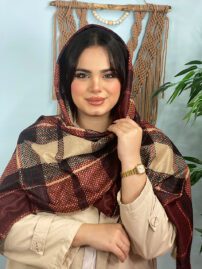 شال مخمل میکس چهارخونه مادام بلا