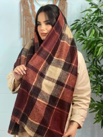 شال مخمل میکس چهارخونه مادام بلا