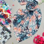 روسری میکس نخی طرحدار مادام بلا رشت