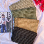 شال نخی کنفی تک رنگ