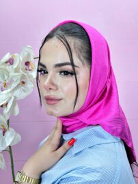 مینی اسکارف نخی سرخابی مادام بلا