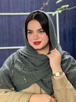 شال بافت تک رنگ شال و روسری مادام بلا