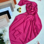 روسری ساده ابریشم ساتن مادام بلا