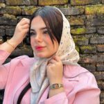 مینی اسکارف نخی دخترونه طرح گل