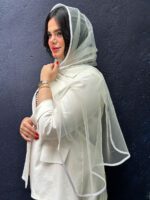 شال شیشه ای دور نوار توری مادام بلا