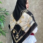 روسری لبه دست دوز مادام بلا