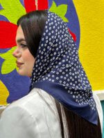 مینی اسکارف نخی طرح بابونه