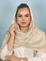 شال پلیسه تک رنگ برشکا