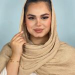 شال پلیسه تک رنگ برشکا