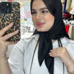 مینی اسکارف نخی ساده مشکی