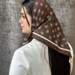 مینی اسکارف قهوه ای کجرا