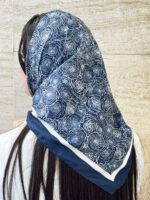 مینی اسکارف نخی سرمه ای مادام بلا