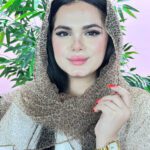 شال حریر پفکی پلنگی شال مادام بلا