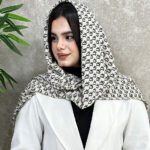 شال نخی پلیسه طرحدار