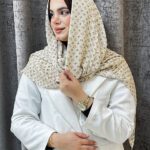شال نخی پلیسه طرحدار