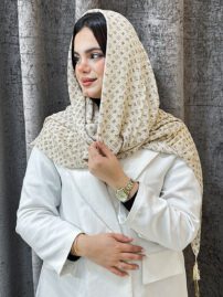 شال نخی پلیسه طرحدار