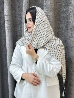 شال نخی پلیسه طرحدار