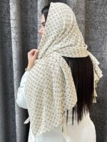 شال نخی پلیسه طرحدار