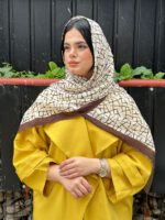 شال نخی میکس قهوه ای مادام بلا