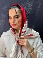 روسری ابریشم طرحدار رنگی