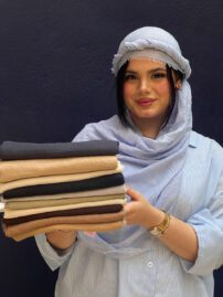 شال نخی تک رنگ