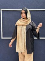 شال نخی دورریش تک رنگ مادام بلا