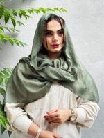 شال نخی دورریش تک رنگ مادام بلا