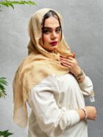 شال نخی دورریش تک رنگ مادام بلا