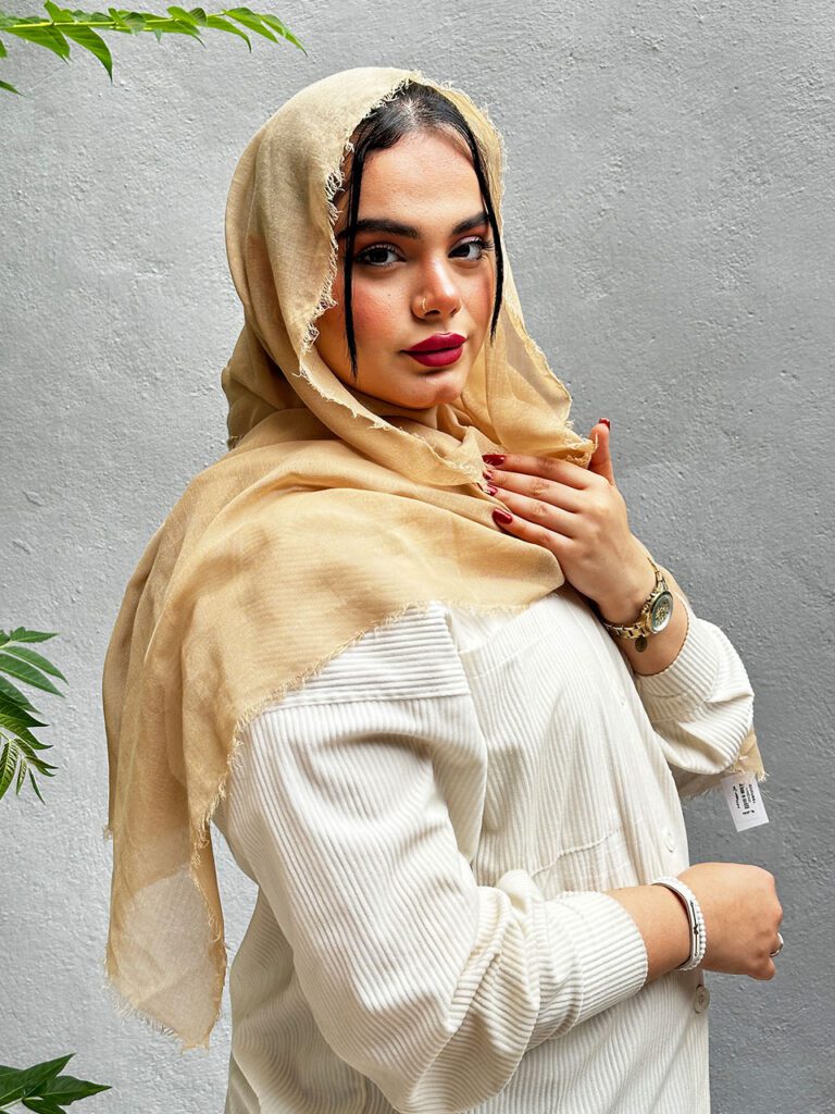 شال نخی دورریش تک رنگ مادام بلا