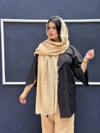 شال نخی دورریش تک رنگ مادام بلا