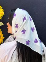 مینی اسکارف سفید رنگی