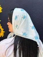 مینی اسکارف سفید رنگی