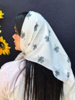 مینی اسکارف سفید رنگی
