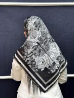 روسری ابریشم طرحدارمادام بلا