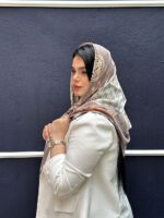 روسری ابریشم طرحدارمادام بلا
