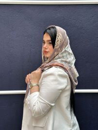 روسری ابریشم طرحدارمادام بلا