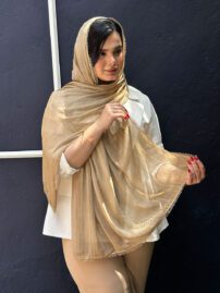 شال حریر میله ای دخترونه شال مادام بلا